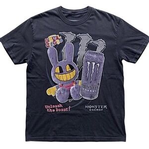 Gildan Graphic Tee Womens Small Black Excellent Digital Circus Monster Energy